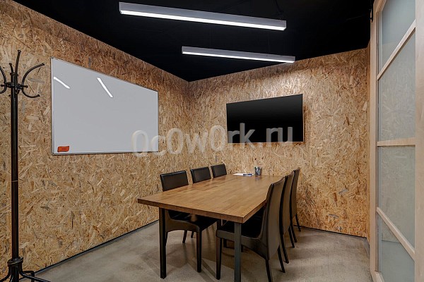 Переговорная комната в коворкинге м. Сухаревская Москва - Аренда на час на 6 мест - фото