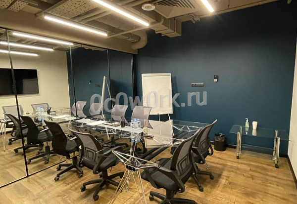 Переговорная комната в коворкинге на час на 6 мест 1-й Красногвардейский проезд Москва Аренда - фото